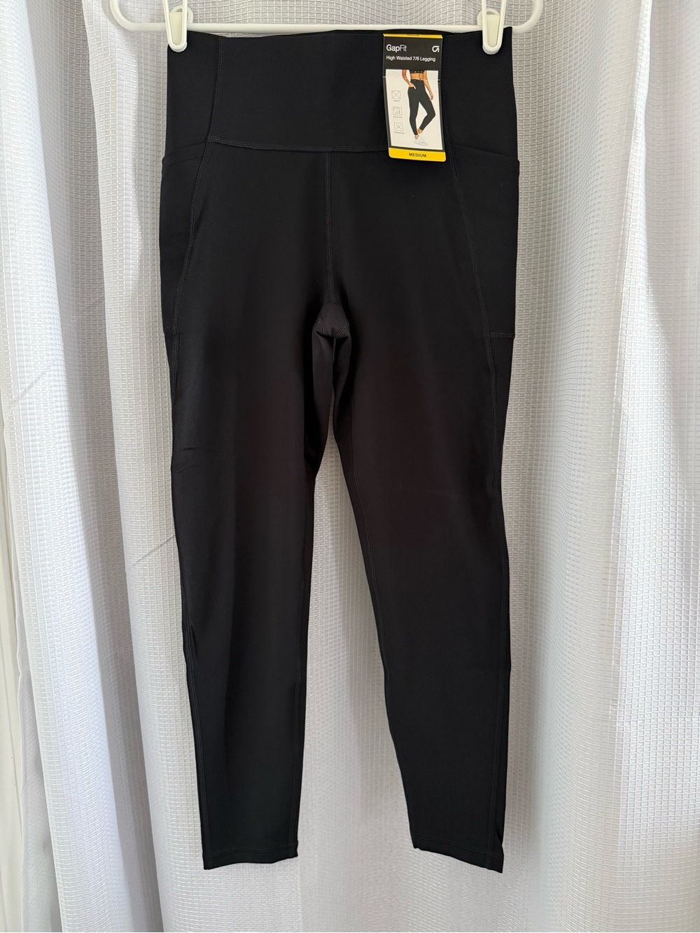 GAP Black High-Waist Girls' Leggings with Side Pockets
